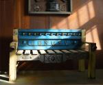 Classic Industrial Wood Seat Lexus Car Shape Bench With Wooden Legs