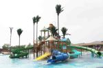 Family Commercial Aqua Playground Fiberglass with Water Park Slides / Customized