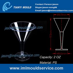 Wholesale PS 6oz disposable plastic margarita glass and cup mould/large plastic martini glasses mold from china suppliers