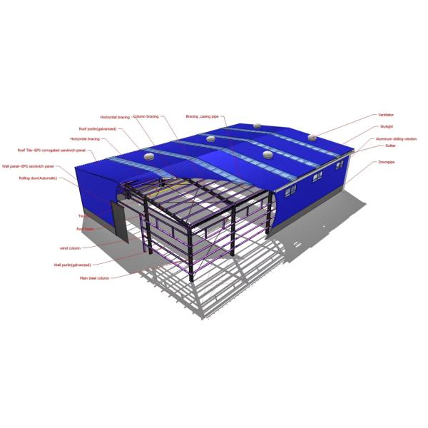 Q235B Steel Structure Building Customized Metal Workshop