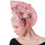 Party Decoration Sinamay Fascinator featuring Goose Feather and Wire Accessory