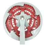 Red Color Bicycle Chainwheel Crank 3 Speed Crankset 28 38 48 T 165 MM