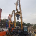 2500rpm Hydraulic Excavator Mounted Pile Driver For 8m Piling Depth