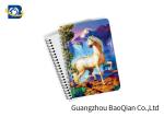 Souvenir Unicorn Animal 3D Lenticular Notebook , PET / PP Plastic Cover