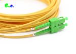 SC / APC Fiber Optic Patch Cables Duplex Single Mode 9 / 125 G657A1 2.0mm Green