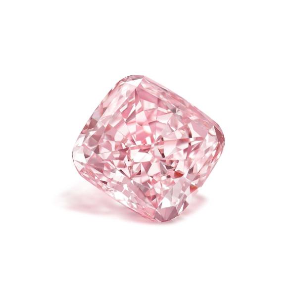 Sakura Pink Cushion Shape Lab Grown Diamonds Fancy Pink VVS-VS IGI Certified CVD