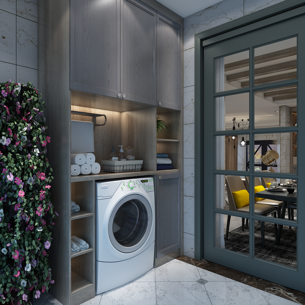 Apartment Laundry Sink Cabinet with Customized Waterproof Feature and Modern Design