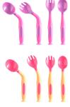 FDA TPE 360 Degree Angle Baby Feeding Spoon And Fork