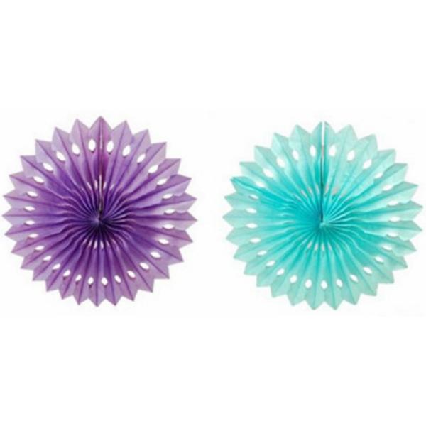 Color Paper Craft Fan, 28 Grams Type Paper, Size: 8 inch, 10 inch, 12 inch, 14 inch, 16 inch; Color: Red, Yellow, Blue,