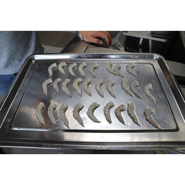 220v Fully Automatic Fish Processing Machine Shrimp Peeling Open Back