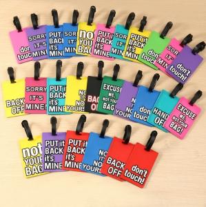 Wholesale Factory custom soft silicone luggage tag/rubber bag tag/ pvc luggage tag from china suppliers