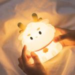 Cute Silicone Dragon Night Light Bedroom Decoration Mini Lovely Night Lamp