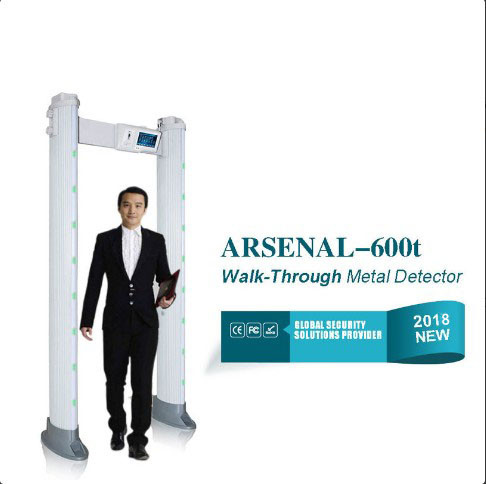 Lightweight Archway Metal Detector LCD Elliptical Walk Through Metal Detector
