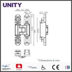 Stainless Steel Ball Bearing Butt Hinge EN1634 Fire Tested EN1935 and CE Marking