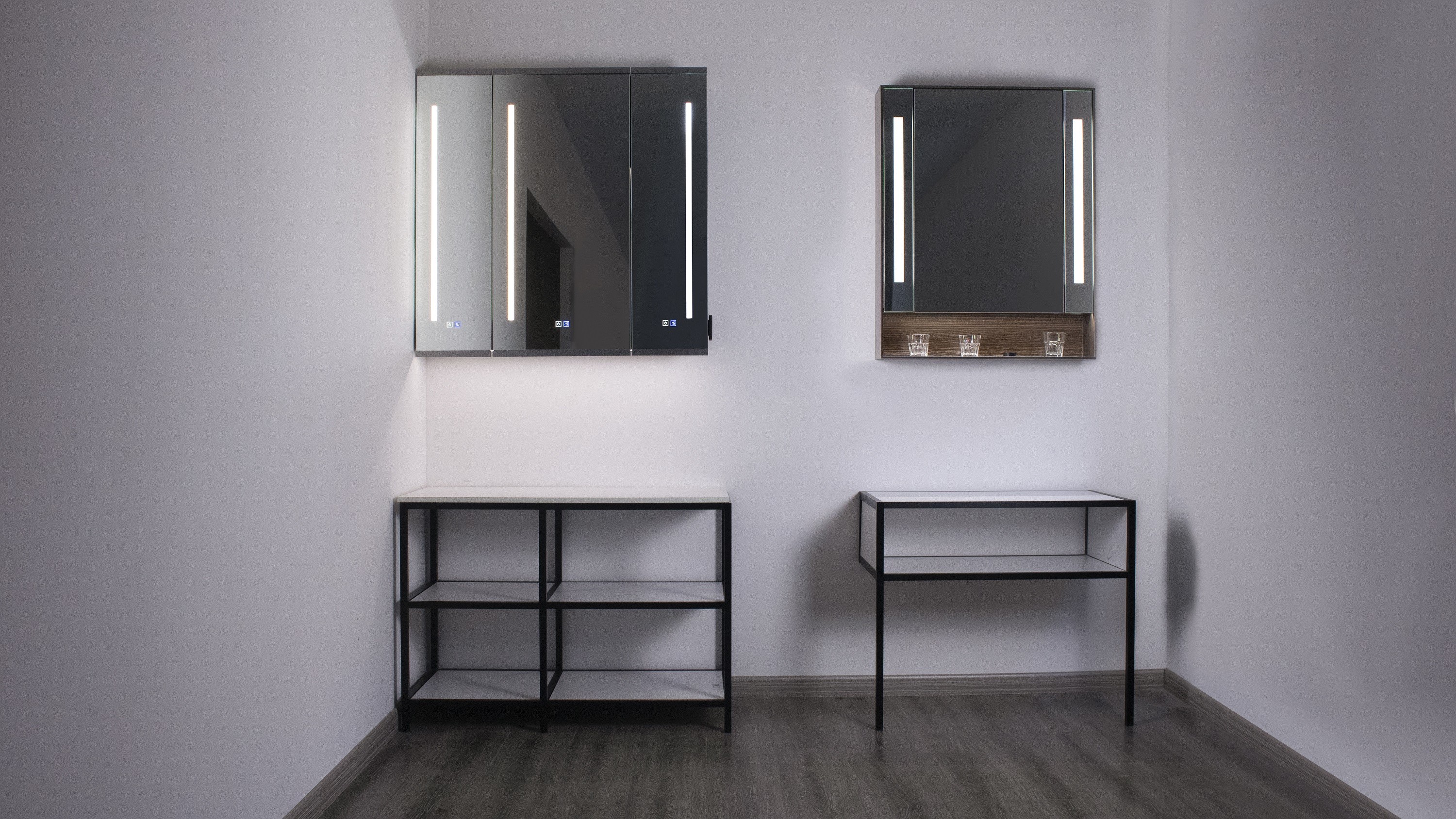 Modern Italian Bathroom Wall Cabinet Import LED Mirror Bathroom Vanity Cabinet