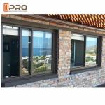 Small Sound Insulation Toilet Aluminum Sliding Windows Powder Coating vertical