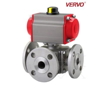Wholesale DN100 Full Bore 3 Way Floating Ball Valve CL150 Reduced Bore Ball Valve from china suppliers