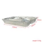 Aluminum To Go Packaging Lunch Box with Customized Disposable 3 Compartment