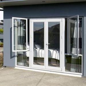 Wholesale Hollow Double Glass Aluminum Hinged Door Wind Resistance Sun Room from china suppliers