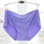 Anti-Static Seamless Underwear Female Breathable Ice Silk Mid Waist Underwear