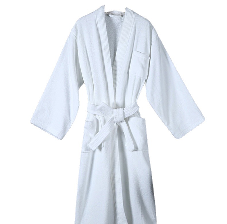 Hotel Cotton Bathrobe Hypoallergenic and Soft Medium Length Nightgown for Adults