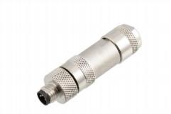 Wholesale IP67 3/4pin M8 Straight Male Metal Assembled Plug with Screw Terminal Industrial from china suppliers
