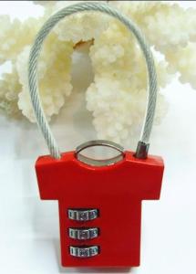 Wholesale 3 Digital T Shirt Shaped Luggage Combination Padlock from china suppliers