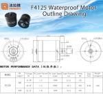 Faradyi F4125 Miniature Small Motor Waterproof DC Motor Underwater Propeller