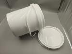 Series 8 Plastic Round Buckets white,tangerine 20L