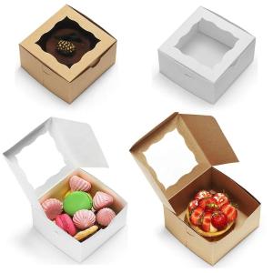 Wholesale Bakery Cake Take Away Box , Food Packaging Boxes With Clear Viewing Window from china suppliers