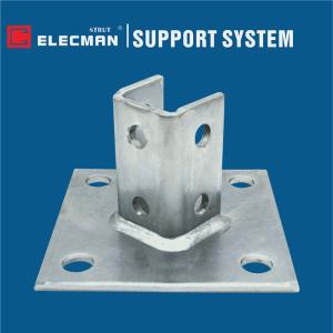 Wholesale 2 Hole Single Colum Double Level Strut Post Base Galvanized Steel from china suppliers