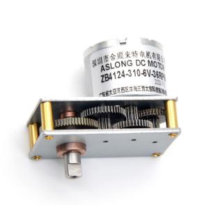 Wholesale ASLONG Valve Motor ZB4124-310 Mini DC Low Speed Motor 6V 37RPM Metal Gear 6V dc gear motor d shaft from china suppliers