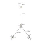 High Bay Light Fork Hanging Kit , Brass Nickel Plated Wire Suspension Kit YW