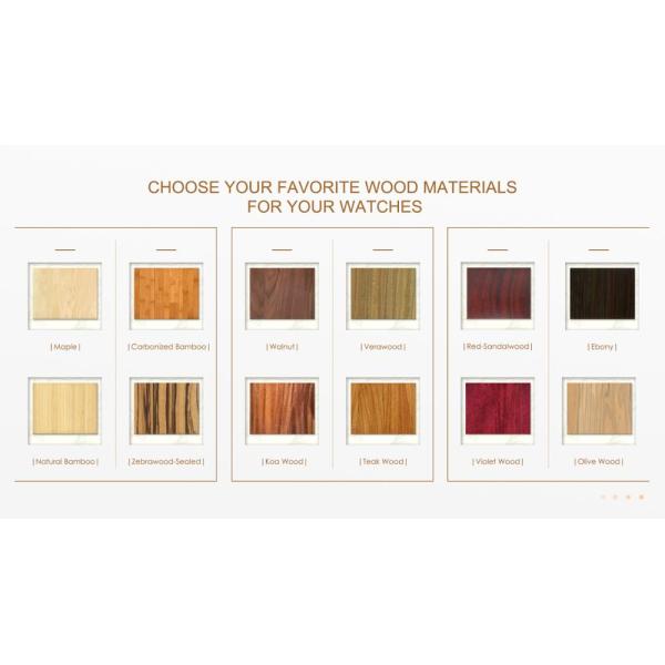 Custom Logo Bamboo Wooden Watches High Durability For Lover Couple Valentine's Day