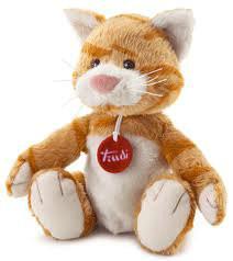 Wholesale Promotional Brown Stuffed Animal Toys Cat Plush with Badge , Sitting Pose from china suppliers