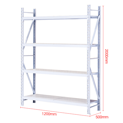 Textile Accessories White Longspan Shelving, Warehouse Storage Medium Steel Shelving