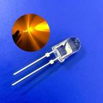 5mm Amber Color 590nm Super Bright 12000mcd Short Pin With Stopper For Traffic