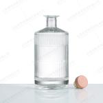 Industrial Gin Rum Whisky Vodka Spirit Glass Bottle with Cork 200ml 500ml 700ml