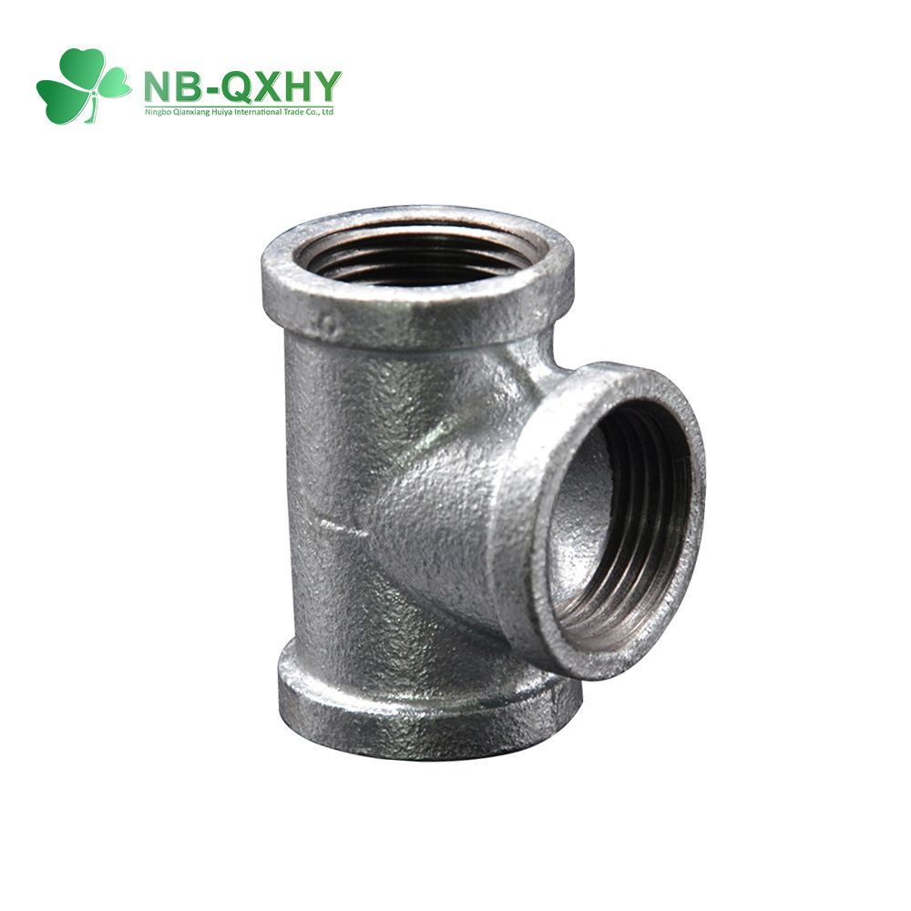 Galvanized Malleable Iron Threaded Fittings Malleable Tee Customized Pipe Fittings