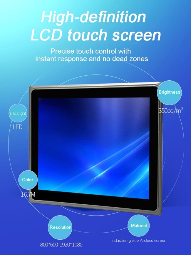New 15 Inch Industrial tablet computers With HD Playback Embedded High Sensitive All in One PC