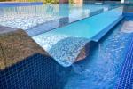 Glass Pattern Mosaic Swimming Pool Tiles 12 30x30 Dark Blue Ceramic for Room