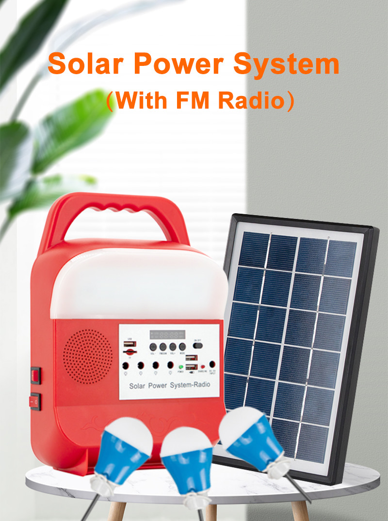 Outdoor Waterproof Solar Panel Lighting System Mini Home Power Auto