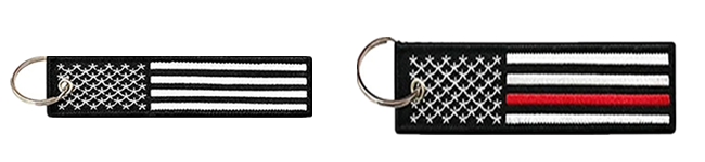 Recycled Embroidered Car Taxi Key Ring / Fabric Key Tags For Bag