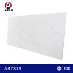 Kitchen Island 2.2g/Cm2 White Calacatta Quartz With Gold Veins