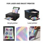 Inkjet Printable Waterproof Holographic Hologram Sticker Paper For Self Adhesive