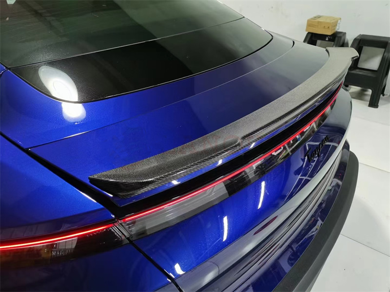For Porsche Taycan Carbon Fiber Spoiler Taycan Carbon Fiber Wing Spoiler Body Kit