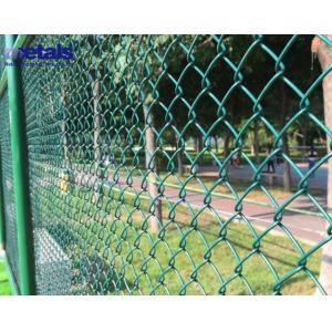 Galvanized PVC Coated Chain Link Mesh Fence 50x50mm Diamond Pattern