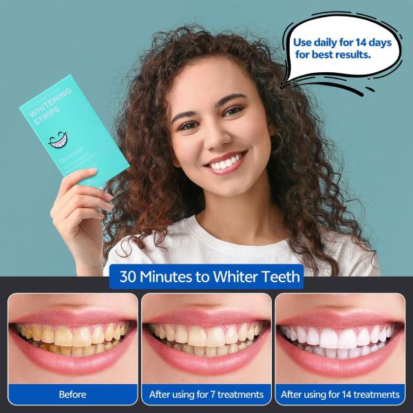 Coconut Tooth Whitening Strips Reduced Sensitivity Formula 28 Strips 14 Full Treatments