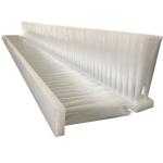 White Plastic Straight Wire PP Slat Brush For Cement Mixer