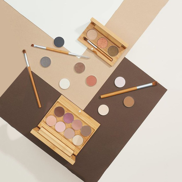 60g 14mm Eye Shadow Boxes Makeup Eye Beauty Box 5.5cm Bamboo Case